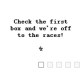 Checkbox Race